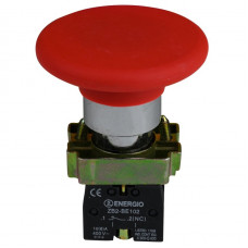 Кнопка ENERGIO XB2-BR42 Грибок 60мм красный NC
