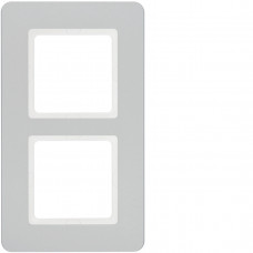 Рамка 2Х пластиковая алюминий, Q.7 10126184, Гарантия