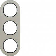 Рамка 3Х нержавеющая сталь/черный, R.Classic 10132004, Гарантия
