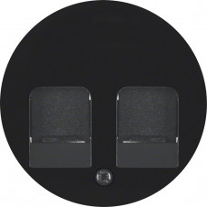 Накладка для суппортов под два модуля RJ12/RJ45, черная, R.1/R.3 11812045, Гарантия Накладка для суппортов под два модуля RJ12/RJ45, черная, R.1/R.3 11812045, Гарантия