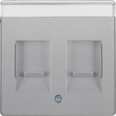 Накладка для суппортов под два модуля RJ12/RJ45, алюминий, Q.х 11816084, Гарантия