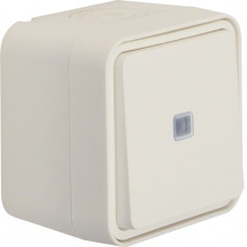 Переключатель с подсветкой IP55, пол.белый, 10АX/250В W.1, Гарантия