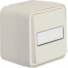 Переключатель, поле д/надписи, IP55, пол.белый, 10АX/250В W.1, Гарантия