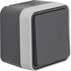 Выключатель крестовый IP55, серый, 10АX/250В W.1, Гарантия