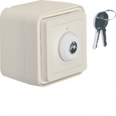 Выключатель замочный IP55, пол.белый, 10АX/250В W.1, Гарантия