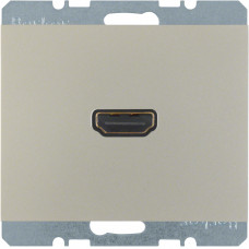 HDMI-розетка, подключение сзади под углом 90град., стальной лак, K.5 3315437004, Гарантия