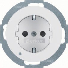 Розетка с ж/к с зах.от детей с LED-подсветкой, 16А/250В, пол.белье, R.х 41092089, Гарантия