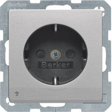 Розетка с ж/к с зах.от детей с LED-подсветкой, 16А/250В, алюминий, Q.х 41096084, Гарантия