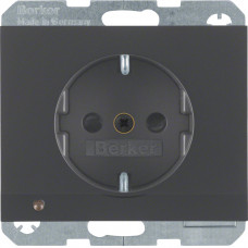 Розетка с ж/к с зах.от детей с LED-подсветкой, антрацит, 16А/250В K.1 41097006, Гарантия