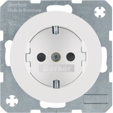 Розетка с ж/к, зах.контактов, 16А/250В, пол.белье, R.1/R.3 47232089, Гарантия