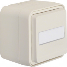 Розетка с ж/к, поле д/надписи, IP55, пол.белая, 16А/250В W.1, Гарантия