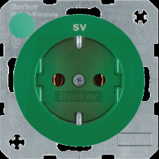 Розетка с ж/к красная с надписью SV, 16А/250В, R.1/R.3 47432003, Гарантия