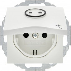 Розетка с ж/к, крышка, зах.контактов, п.бель мат, 16А/250В S.1/B.х 47441949, Гарантия
