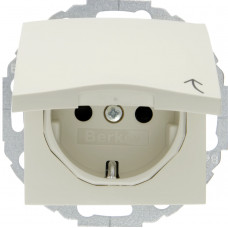 Розетка с ж/к, крышка, зах.контактов, белая, 16А/250В S.1 47448982, Гарантия