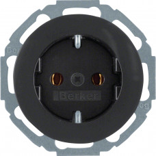 Розетка с ж/к, 16А/250В, черная, R.Classic 47452045, Гарантия