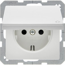 Розетка с ж/к, крышка, зах.контактов, 16А/250В, пол.белье, Q.х 47516089, Гарантия