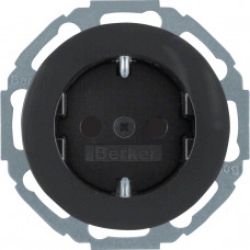 Розетка с ж/к, защитных контактов, 16А/250В, черная, R.Classic 47552045, Гарантия Розетка с ж/к, защитных контактов, 16А/250В, черная, R.Classic 47552045, Гарантия