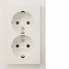 Розетка с ж/к 2X, зах.контактов, цельная, пол.белье, 16А/250В Q.3 47596099, Гарантия