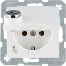 Розетка с ж/к, крышка, замок, пол.белье-matt, 16А/250В S.1 47631909, Гарантия