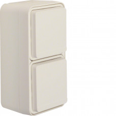 Розетка с ж/к двойная вертикальная IP55, пол.белая, 16А/250В W.1, Гарантия