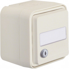 Розетка с ж/к, поле д/надписи, замок, IP55, пол.белая, 16А/250В W.1, Гарантия