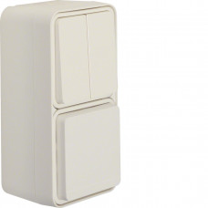 Комбинация розетки с ж/к 16А и 2-кл. 10АX, вер., IP55, пол.белая, 250В W.1, Гарантия Комбинация розетки с ж/к 16А и 2-кл. 10АX, вер., IP55, пол.белая, 250В W.1, Гарантия