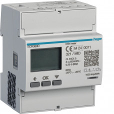 Счетчик 3-фазный прямого подключения 80А, 4М, MODBUS MID, Гарантия
