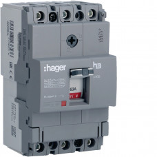 Автоматический выключатель Тффикс./Мффикс. x160 In=63А 3п 18kA Hager, Гарантия