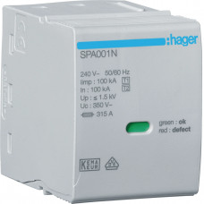 Вставной модуль N-PE Uc 350V Iimp 100kA Up 1.5kV SPA001N, Гарантия