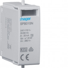 Вставной модуль T2 N-PE Uc 260V Imax 40kA Up 1.5kV SPB015N, Гарантия