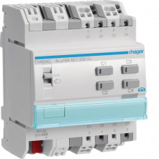 Устройство для освещения и жалюзи KNX 4-канальное, 16A TYA604C, Гарантия