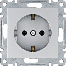 Розетка с ж/к Lumina, серебряная, 16А/230В WL1052, Гарантия