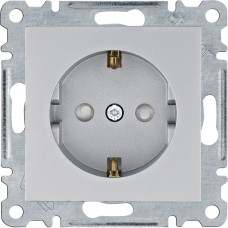 Розетка с ж/к с защитой контактов Lumina, серебряная, 16А/230В WL1062, Гарантия