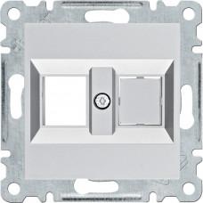 Панель двойная для RJ12/RJ45 Lumina серебряная WL2322, Гарантия