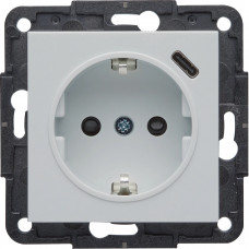Розетка с ж/к Lumina, с USB-С белая, 16А/230В WL4850, Гарантия