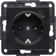 Розетка с ж/к Lumina, с USB черная, 16А/230В WL4853, Гарантия Розетка с ж/к Lumina, с USB черная, 16А/230В WL4853, Гарантия