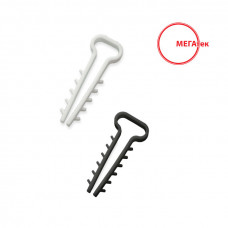 Дюбель-елка 12*6 плоская черная МЕГАтек (100шт)