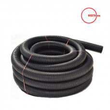 Труба гофрированная полипропиленовая, с протяжкой, НГ устойчивая к УФ 40, черная, тяжелая, Мегатек (25м)