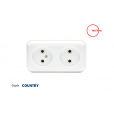 Розетка 2-я внеш.установки Country МЕГАтек MTC-0111-005