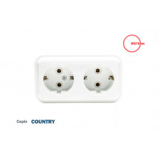 Розетка 2-я ж/к наруж.установки Country МЕГАтек MTC-0112-006