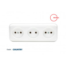 Розетка 3-я внеш.установки Country МЕГАтек MTC-0113-007