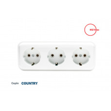 Розетка 3-я ж/к наруж.установки Country МЕГАтек MTC-0116-010