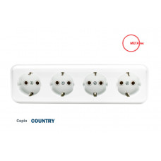 Розетка 4-я ж/к наруж.установки Country МЕГАтек MTC-0117-011