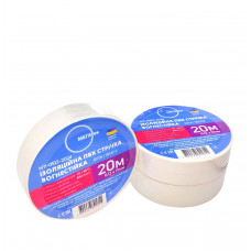 Изоляционная ПВХ лента МЕГАтек 20 метров белая 0,12*19 огнестойкая МТИ-0103-2024