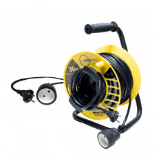 Удлинитель на катушке с выносной розеткой МЕГАтек 30м (2*1,5) ПВС МТП-0108-1014