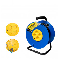 Удлинитель на катушке с выключателем от перенапряжения МЕГАтек 25м (2*2,5) ПВС МТП-0108-2026