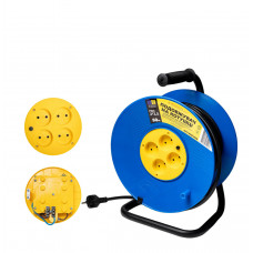 Удлинитель на катушке с выключателем от перенапряжения МЕГАтек 50м (2*2,5) ПВС МТП-0108-2028