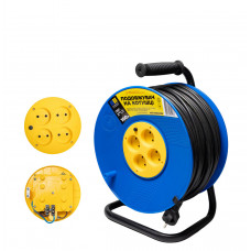 Удлинитель на катушке с выключателем от перенапряжения МЕГАтек без с/с 100м (2*1,5) ПВС МТП-0108-2030