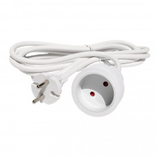 Удлинитель одноместный белый МЕГАтек 2м ПВС (2*1,5) МТП-0110-1057