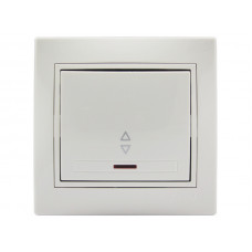Выключатель проходной с подсветкой LEZARD Mira белый